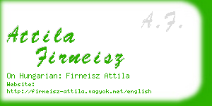 attila firneisz business card